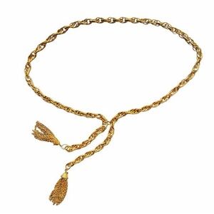 Vintage 70s Tone Chunky Chain and Fringe Tassel Belt/Necklace